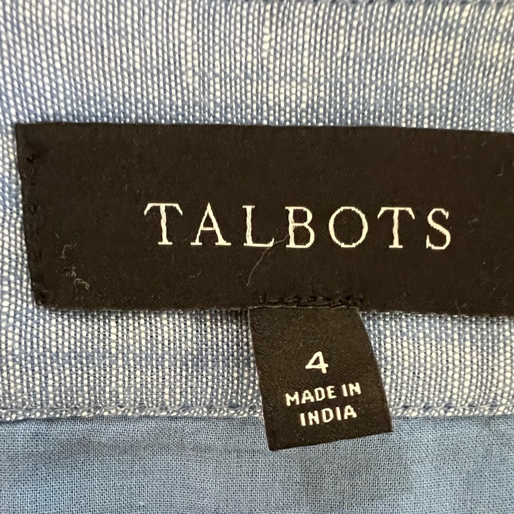 Talbots Embroidered Linen A-line Skirt - Picture 5 of 6